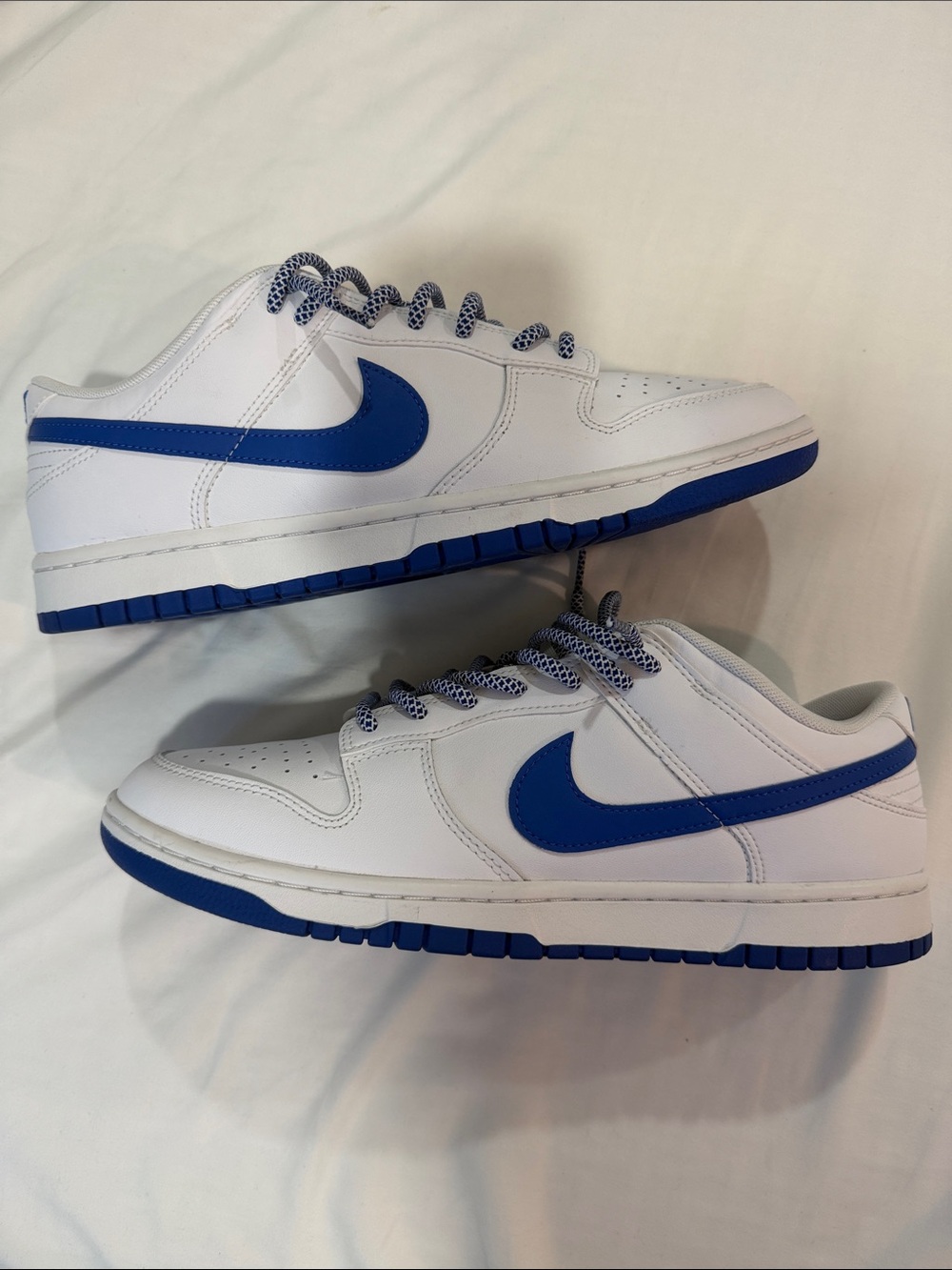 Nike Men’s Dunk White & Blue Low-Top Sneakers